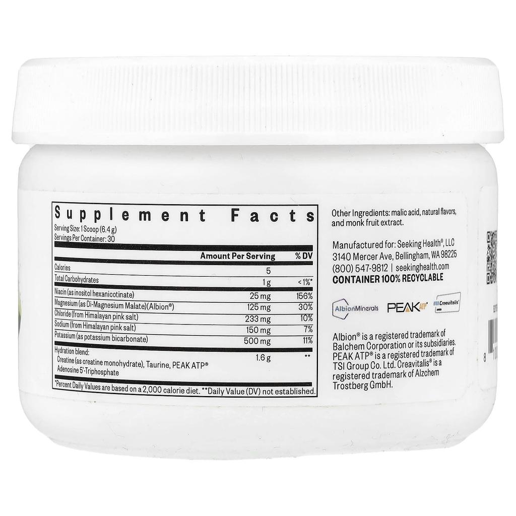 Seeking Health, Optimal Electrolite, Green Apple, 192g (6.77oz)