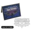 Happy Halloween Bat Frame Metal Silvery Stencil Embossing Cutting Dies For Diy Scrapbooking Paper Album Cards Making