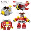 Creative Series Sci-Fi Mecha Aircraft Models Building Blocks Game Cartoon Equipment MOC Decoration Assembly Bricks Toys For Kids