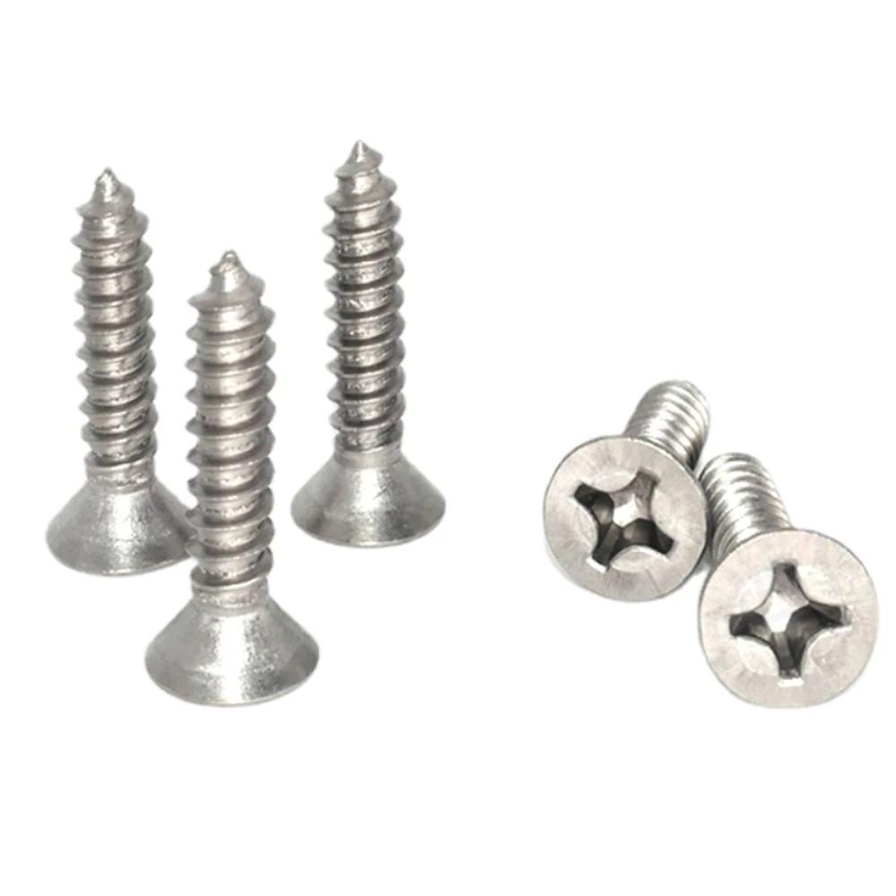 1 шт. M3 M4 M5 M6 x 8 10 12 15 16 20 25 30 мм TA2 GR2 Титановые Саморезы с Потайной Головкой Крестообразным Шлицем Плоской Головкой