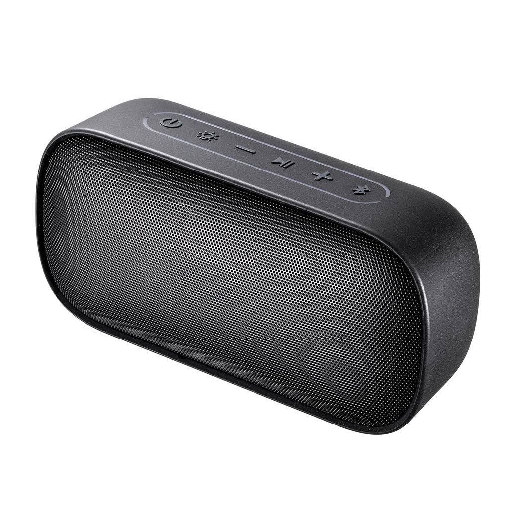 Sanwa Direct Bluetooth Waterproof 8W 12 Hours Continuous Speaker, IPX7, Output, Playback, USB-C Rechargeable, Wireless, Compact, 400-SP126