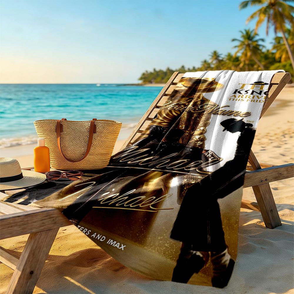 Michael Jackson Customize Your Name Beach Towel Super Soft Microfiber Quickdry Fabric Portable for SwimmingBeachCamping Travel Beach AccessoriesGym