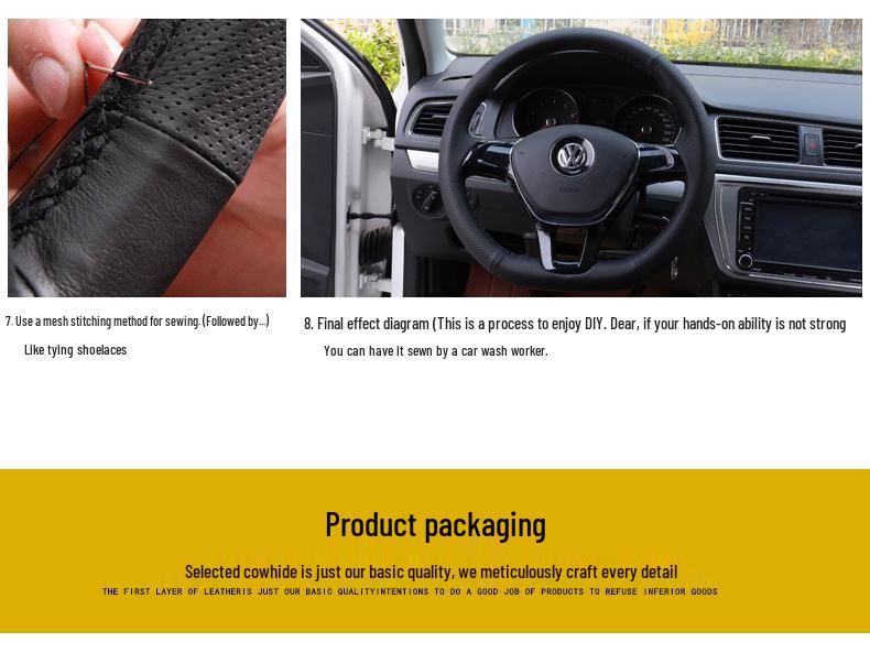 Чехол на руль Volvo S80L Натуральная кожа Замша Ручная работа Полное покрытие для модели 2009 года