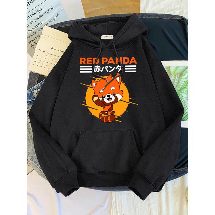 Камуфляжная толстовка с принтом енота и красной панды, женская модная повседневная большая мягкая толстовка