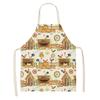 1 шт. льняной фартук с принтом петуха и курицы, обеденный нагрудник, кухонный фартук для приготовления пищи, выпечки, барбекю, устойчивый к пятнам фартук, аксессуары для уборки дома
