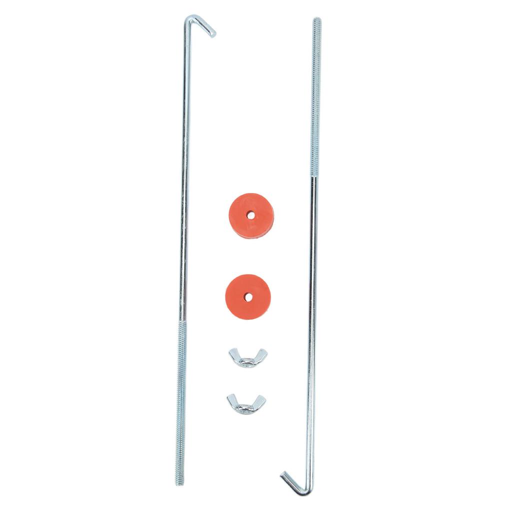 Universal 12in J Hook Battery Hold Down Bolts Professional with Washer Wing Nut for Car