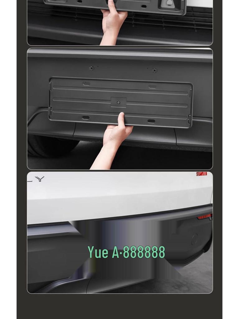 Держатель номерного знака Tesla Model Y/3 - Синяя плавающая основа для защиты рамки