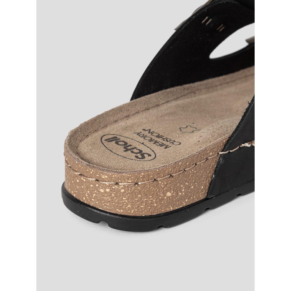 Scholl (женщины) Черные комфортные сандалии с двумя ремешками (Hh54K2F165)