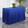 Rectangular Tablecloth Conference Exhibition Solid Table Cover Elegant Table Skirt For Wedding Banquet Party Desk Decor