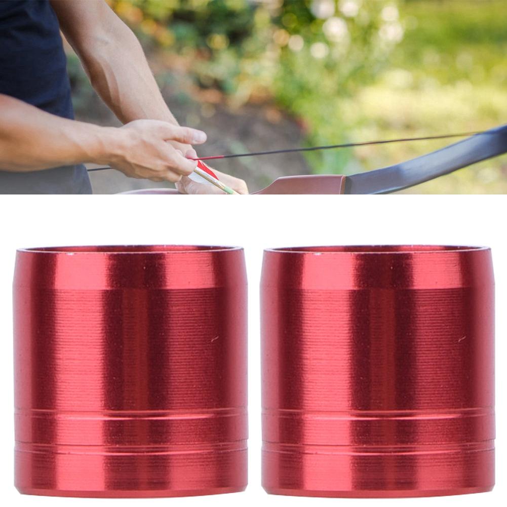 20 Pcs Universal Aluminum Alloy Archery Explosion Proof Ring Bow and Arrow Accessories Set(red 8mm)