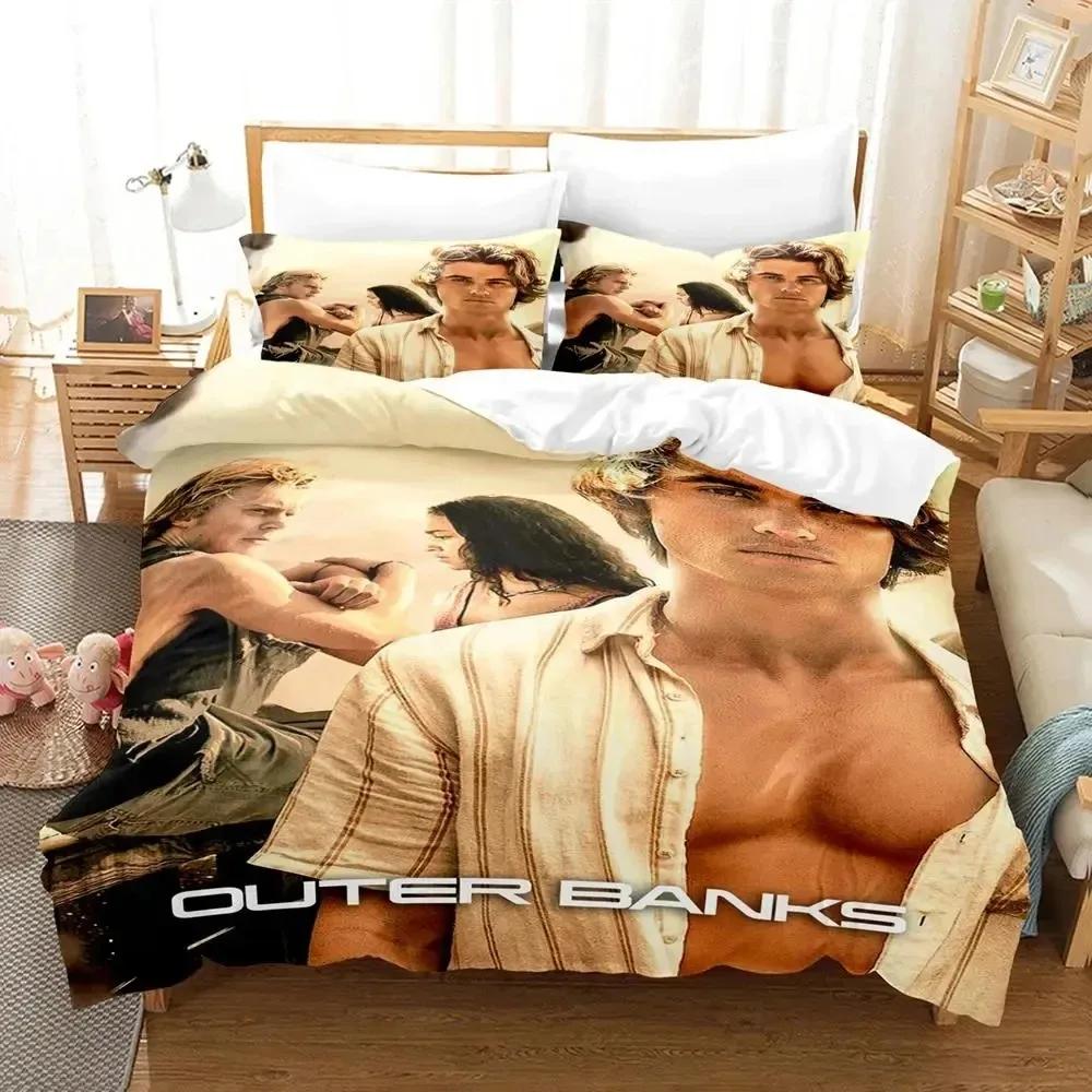 3D Print TV Outer Banks Bedding Set Double Twin King Duvet Cover Comforter Pillowcase Boys Girls Adults Bedroom