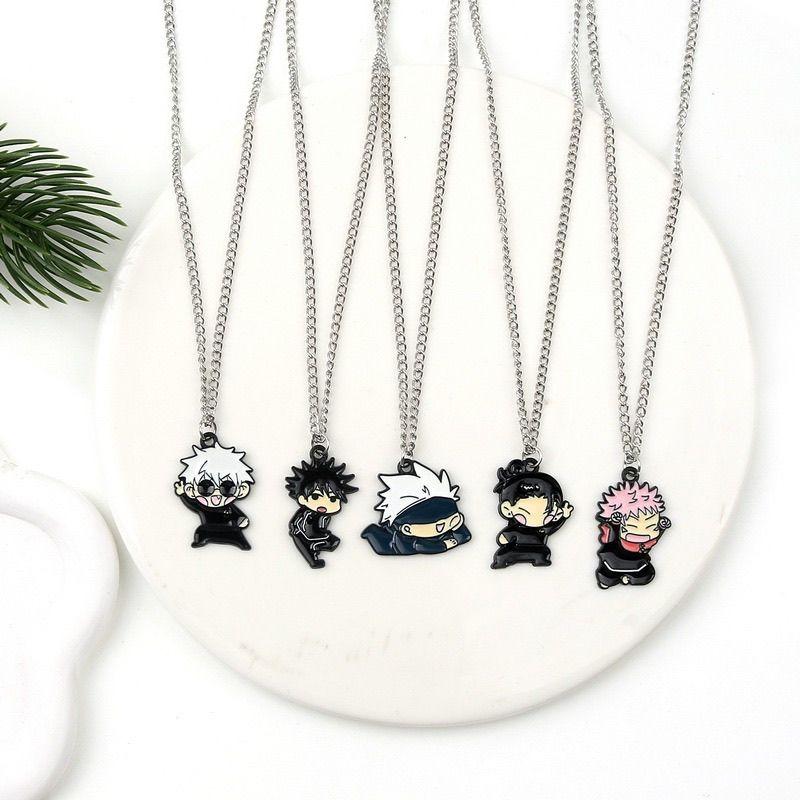 Jujutsu Kaisen Yuji Itadori and Gojo Satoru Necklace Creative Cartoon Cute Fashionable Personalized Portable Student Pendant