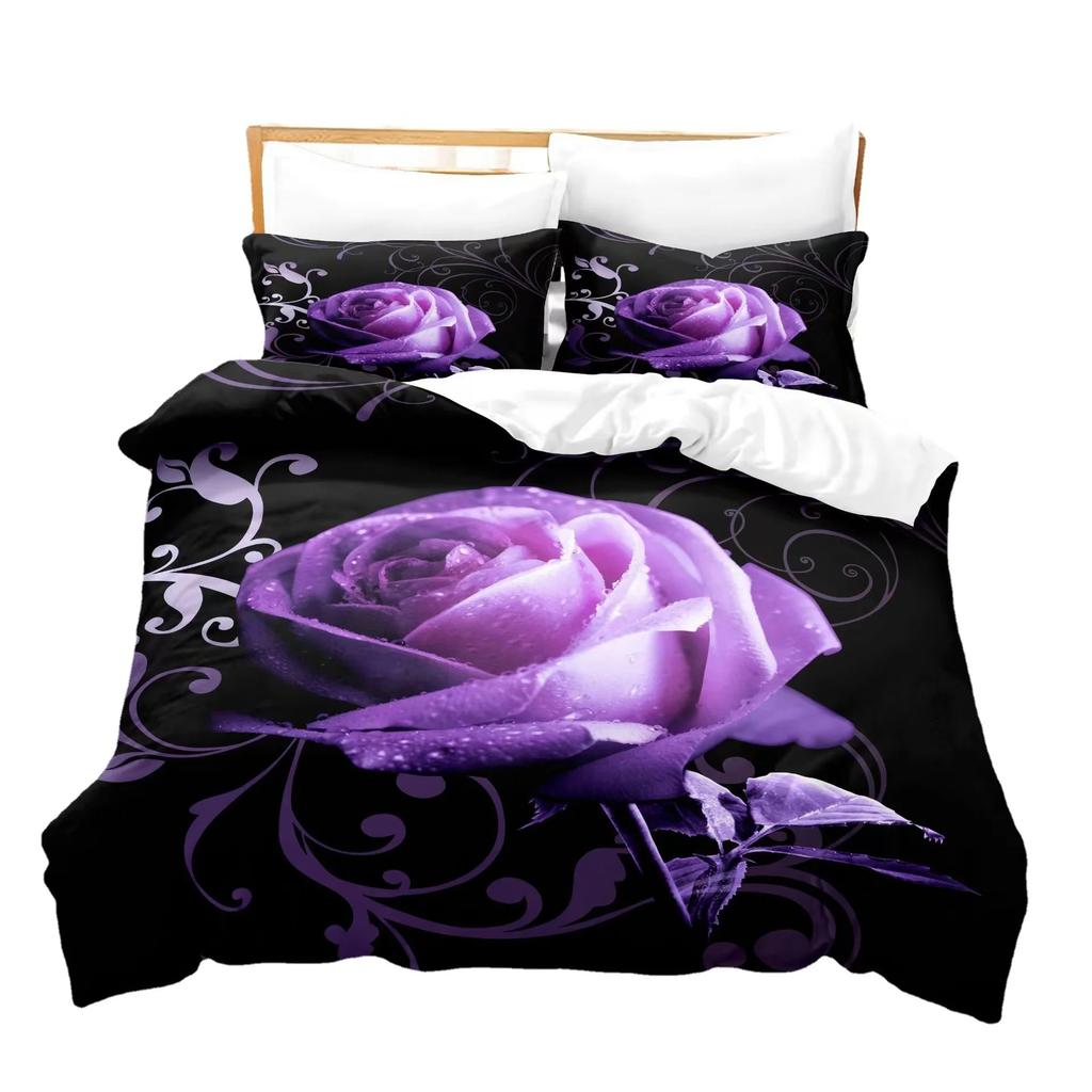 Комплект постельного белья Love Red Rose Housse De Couette с Днем святого Валентина/брак/свадьба, пододеяльник, комплект постельного белья, комплект постельного белья, без простыни