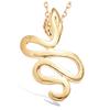 [B7593] - Gold Plated 'Mythical Snake' Pendant - 15x25 Mm