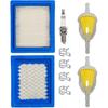 HIFROM Air Filter Element Cleaner Fuel Filter Spark Plug Tune Up Kit Compatible with Kohler XT650 XT675 6.5 6.75 Hp Engine Lawn Mower 14 083 15-S 14