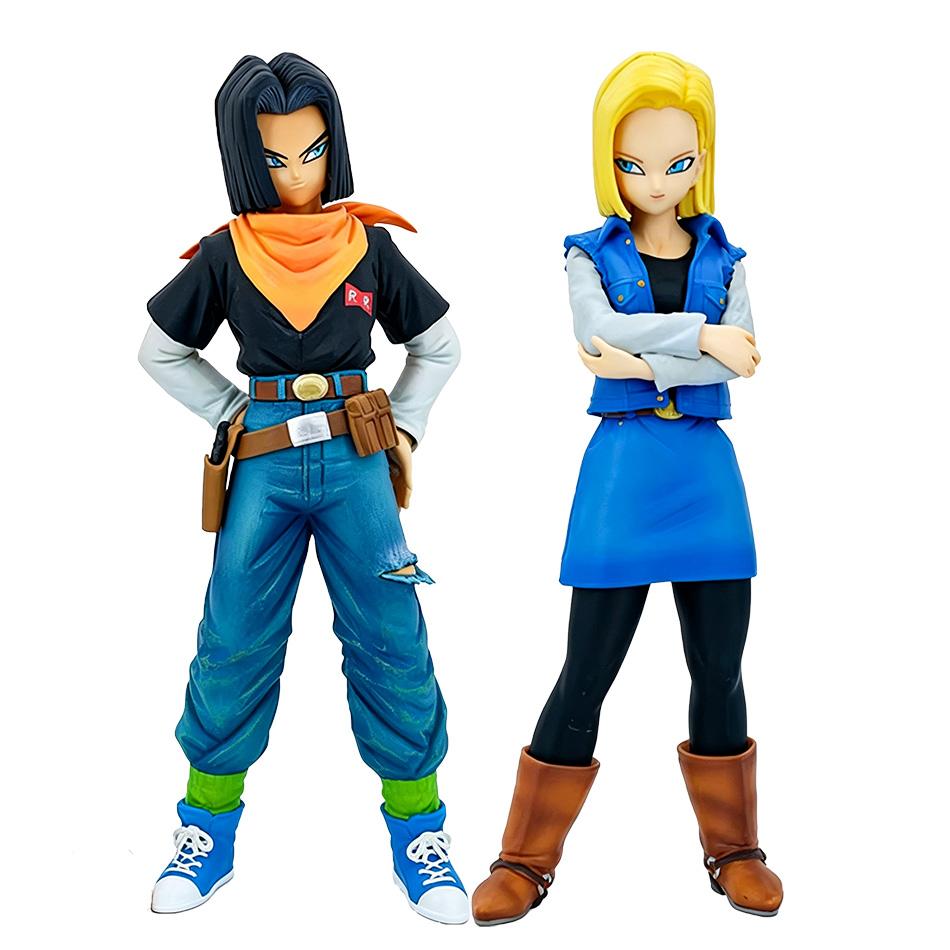 24 СМ Dragon Ball Z Андроид 18 17 Аниме Фигурка Фигурка Действия ПВХ Модель Статуэтка Коллекция Украшения Игрушки Украшения Рождественские Подарки