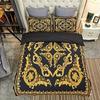 Baroque Bedding Set European Style Black Gold Luxurious Duvet Cover Pillowcases 100% Polyester Full Size Home Decor Bedding Set