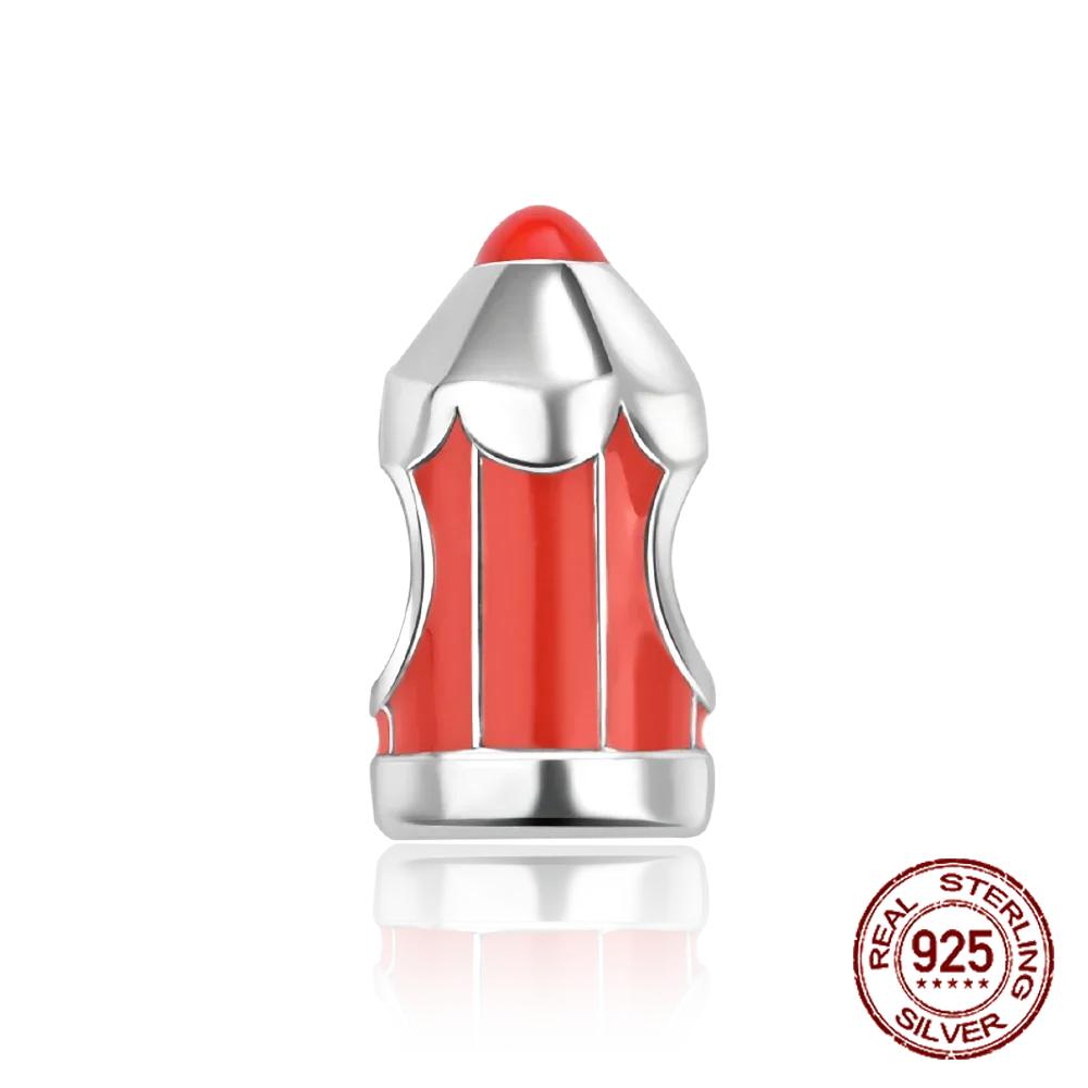 Шармы Бусины Серии Красного Цвета Медь Кровь Сердце Любовь Машина Клубника Фрукты Подвеска Подходят Оригинальному Браслету-Бэнглу DIY Ювелирные Изделия