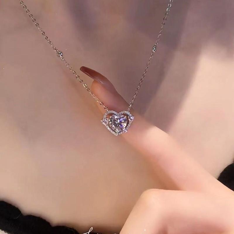 Роскошные ожерелья с подвеской в виде сердца из циркона, изысканная ключичная цепочка для женщин и девочек, ювелирные украшения, аксессуары, подарки