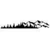 1 Pcs Universal Vinyl Trees Mountain Forest Graphic Stickers Car Emblem Graphic Emblem Sticker Body