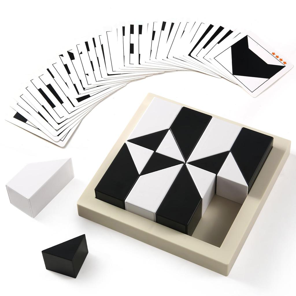 Bornoon Educational Brain Hidden Block Spatial Hide Building Observation Thinking Gift for Elderly People Toy, Toy, Training, Puzzle, Wooden,