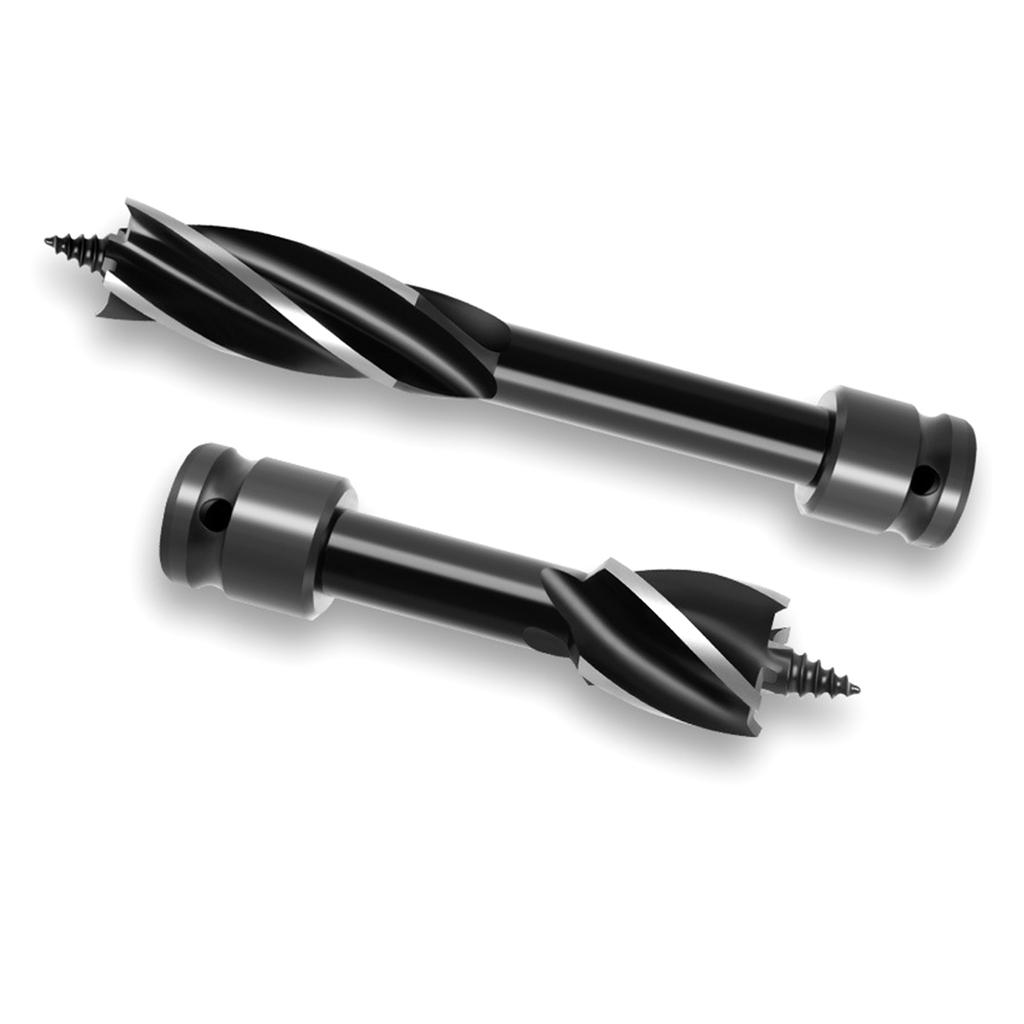 6Piece Auger Drill Bit Hexagonal Shank Snail Drill Bit Set High Carbon Steel, 4 Edges, 4 Flutes for Woodworking