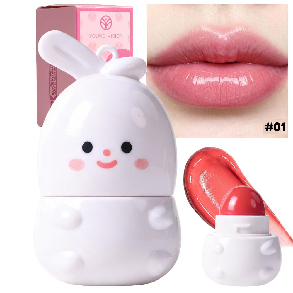 Goody Bunny Lip Balm Color Changing Moisturizing Repairing Lipstick Waterproof Anti-Dry Cracked Warm Change Lipstick