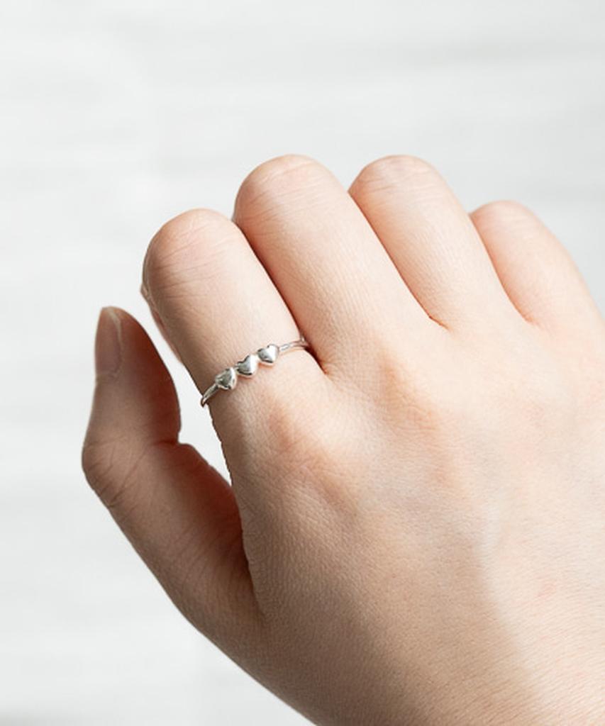 Серебряные кольца Alleun 925 пробы, многослойные, в форме сердца, кольца дружбы