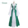 S~5XL Large Size Women Retro Cosplay Dress Medieval Renaissance Retro Dress with Square Collar Bundled Waist Halloween Party
