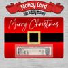 Santa Belt Christmas Money Card Festive Greeting Card with Red Sash