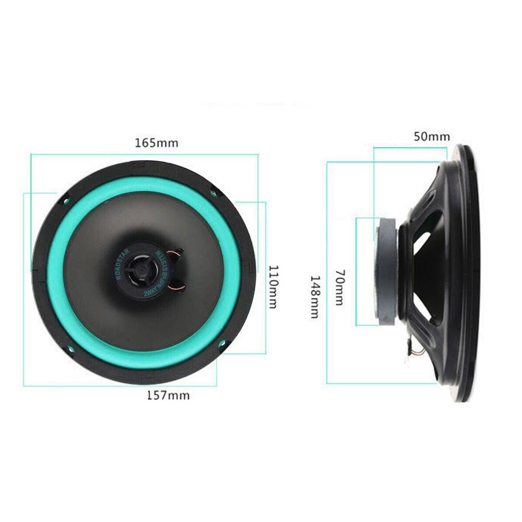 6.5'' 160W Car Audio Stereo Horn Subwoofer Bass HIFI Speaker 4 Ohm Magnet For Car Truck RV Camper Boat Yacht Etc Woofer Speaker