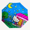 1pc Hello Kitty Night Sky Automatic Opening/Closing Umbrella - Portable Three-Fold Design with 8-Bone Iron Frame, Outdoor, Gift for Fans, Travelers, E