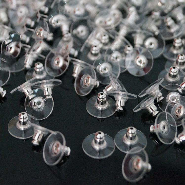 Lan Guang 12mm 1000Pcs Copper+Rubber Earring Stoppers Stopper Stud Supplies DIY Jewelry Findings Making Accessories