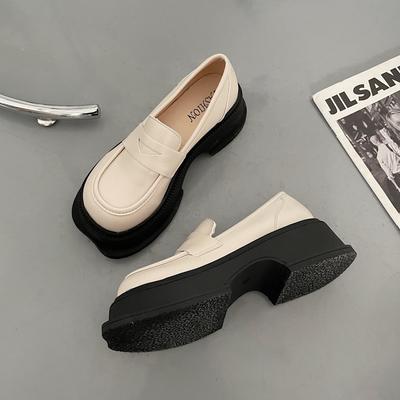 Ретро женская обувь мода средний каблук толстая подошва ретро лоферы весна осень плоская женская обувь Мэри Джейн Zapatillas Mujer