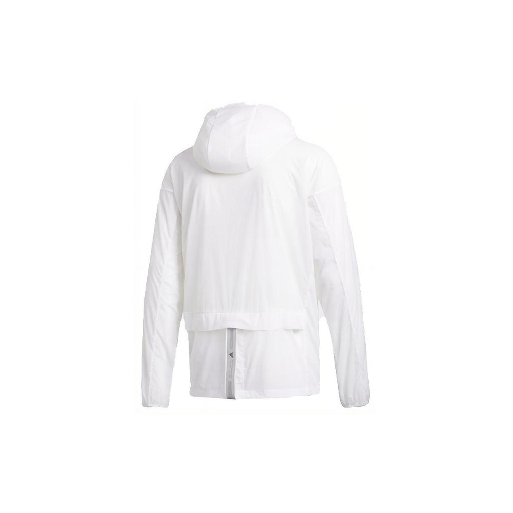 Adidas Ветровка с сетчатой ​​вставкой, куртка с капюшоном, мужская верхняя одежда, белая FT2779