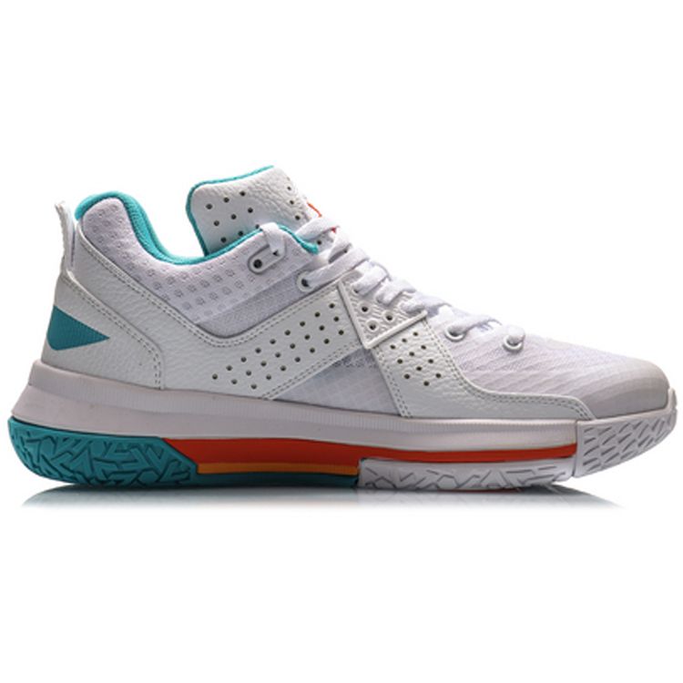 Li Ning Wade All City 5 Non-Slip Wear-Resistant Low-Top Basketball Shoes Men Sneaker White ABAP129-6