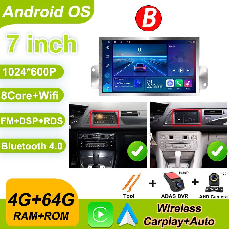 7inch 10inch Screen For Citroen C5 X7 Carplay Android Auto Autoradio 4G BT GPS Navigation Car Radio Player Stereo Wifi