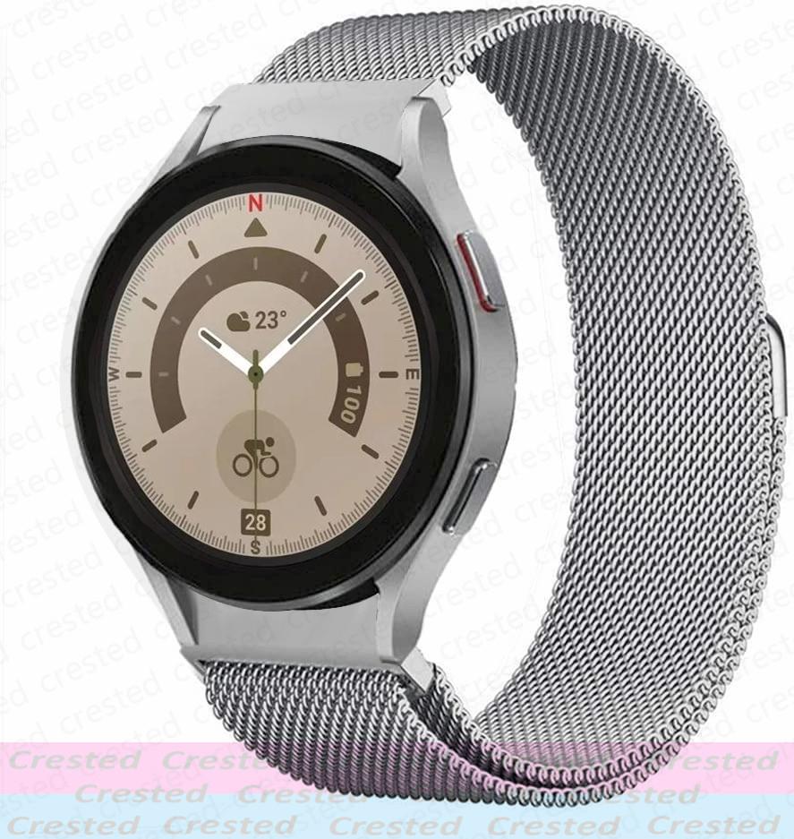 Ремешок 20 мм без зазоров для Samsung Galaxy Watch 7 5 pro/4 Classic 44мм 46 40мм 43мм 47мм Миланский петлевой браслет Ремешок Galaxy Watch 6