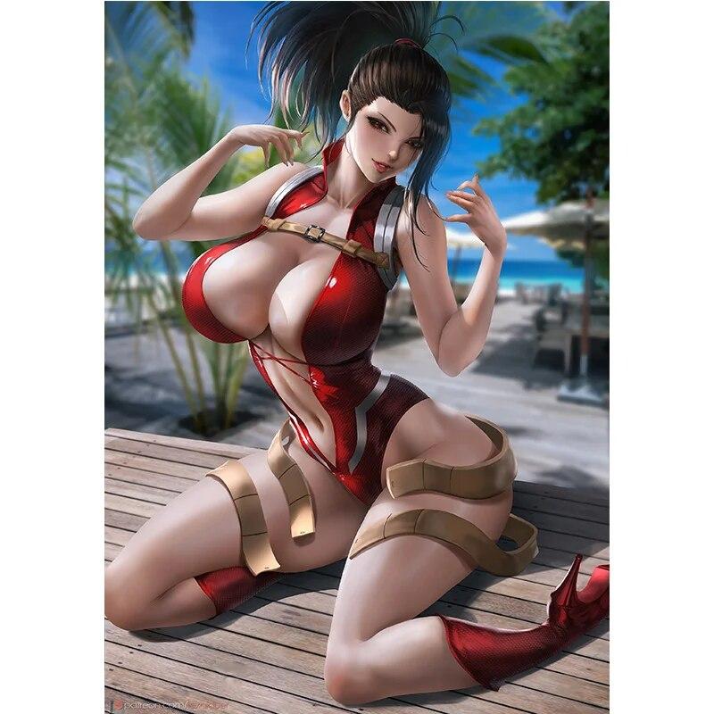 Print Nude 3D Sexy Anime Girl Art Posters HD Wall Art Canvas Painting Living Room Bedroom Home Decor Hang Picture