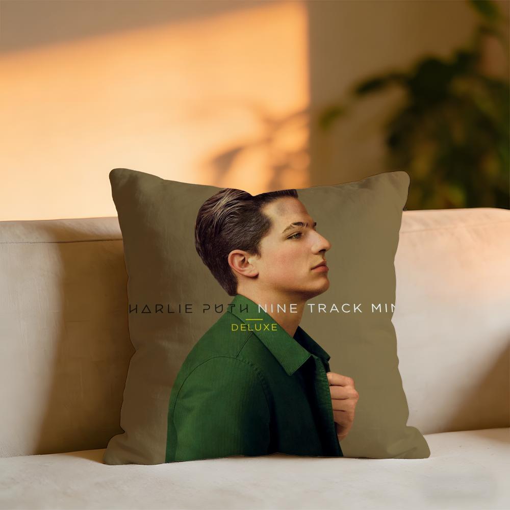 Charlie Puth Album Cushion Cover Cozy Velvet Throw PillowSoft Warm Cushion For Sofa Bed