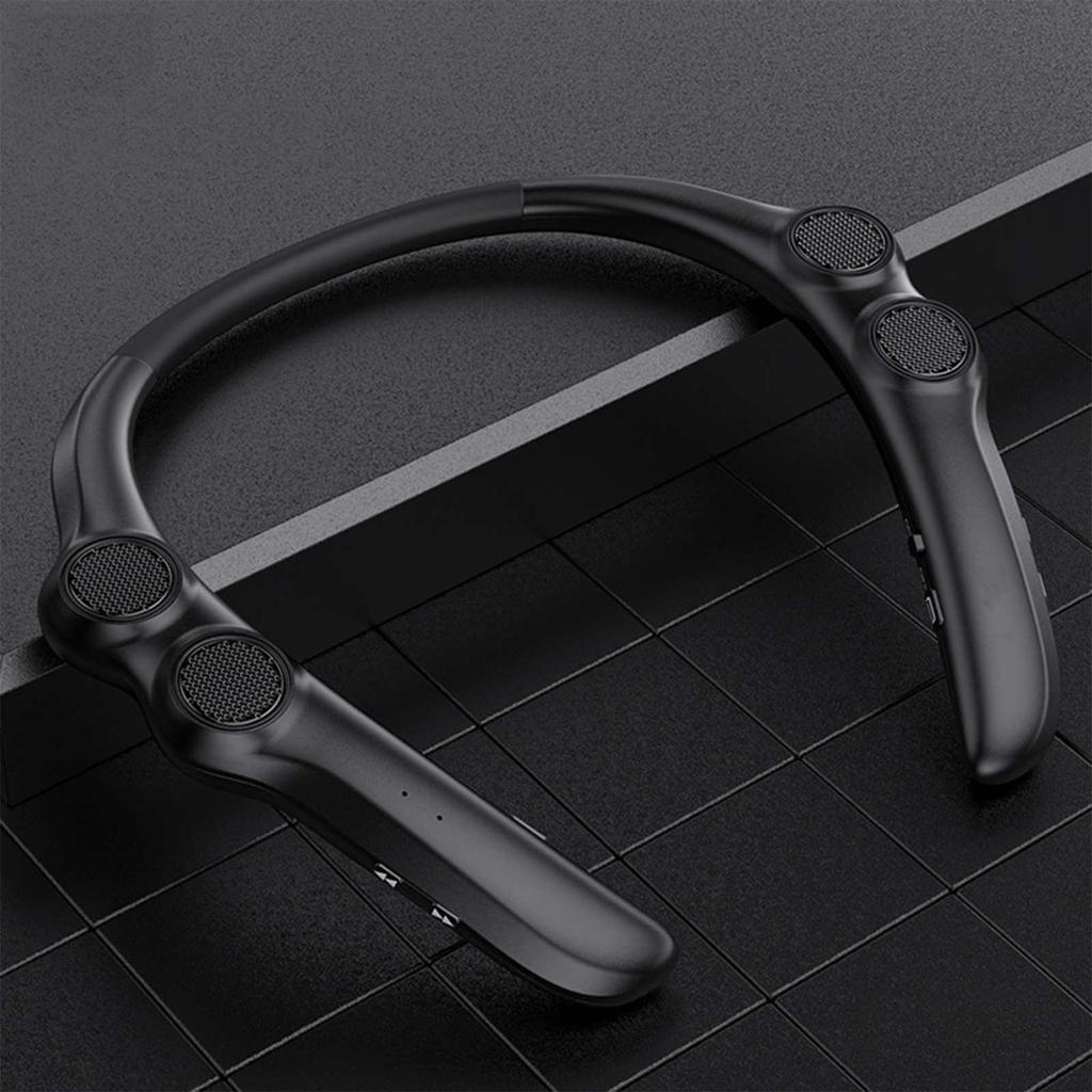 Neckband wireless Bluetooth speaker, portable mini speaker, wearable stereo speaker with heavy bass.