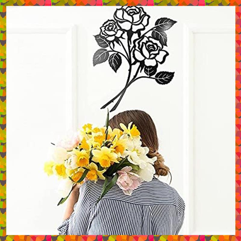 Повышение! 1 шт. Железный паек Металлическое украшение Настенное подвесное Металлическое настенное искусство Украшение комнаты Настенный декор Металлическая роза Настенный декор