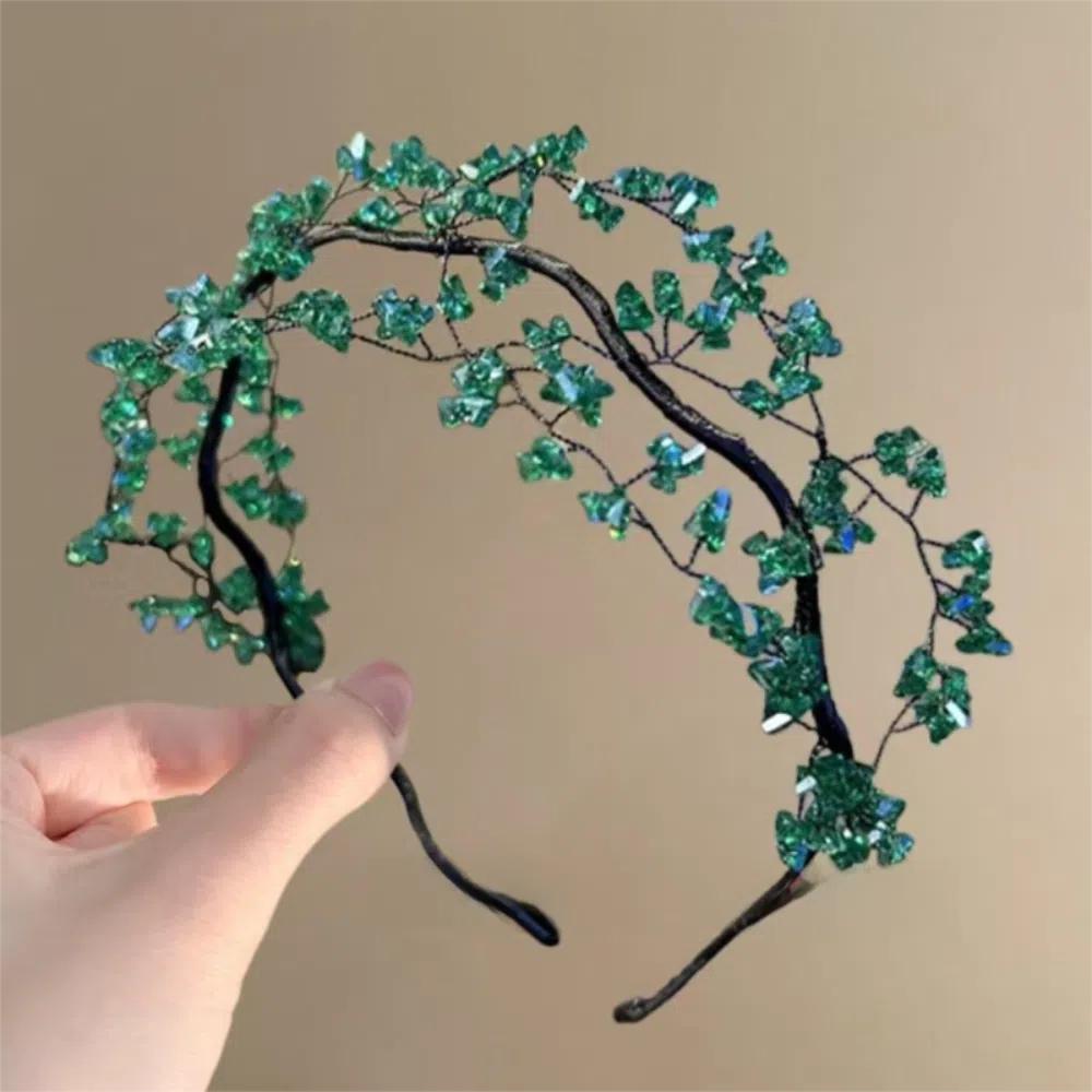 Korean Style Crystal Beaded Hair Hoop Elegant Wedding Headwear Hair Accessories