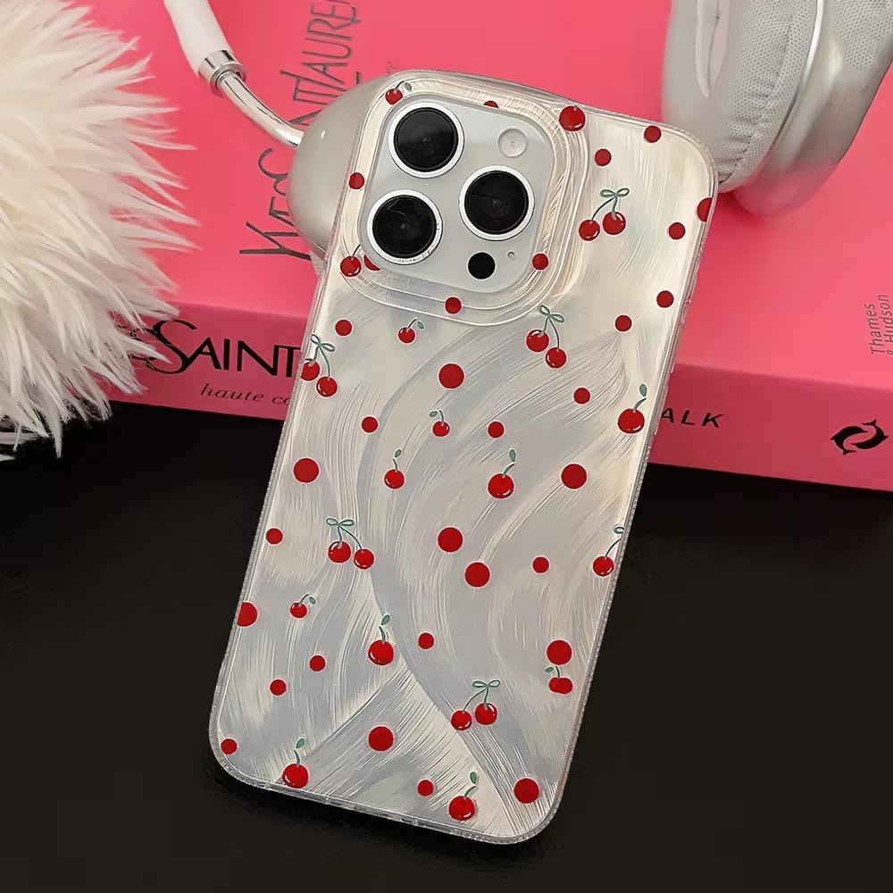 Розовый чехол для телефона с клубникой для iPhone 17 Air 16 15 14 13 12 11 Pro Max Чехол для iPhone 16 15 14 Plus Чехол Funda Bumper