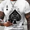 Новая летняя мужская модная футболка Personality Spades A Printed Men's T-shirt Top