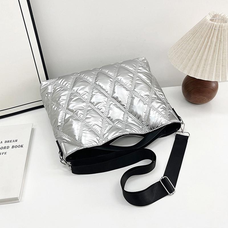 Simple Versatile Diamond Large Capacity Retro Handbag Women's Casual Soft Handle Crossbody Shoulder Bags