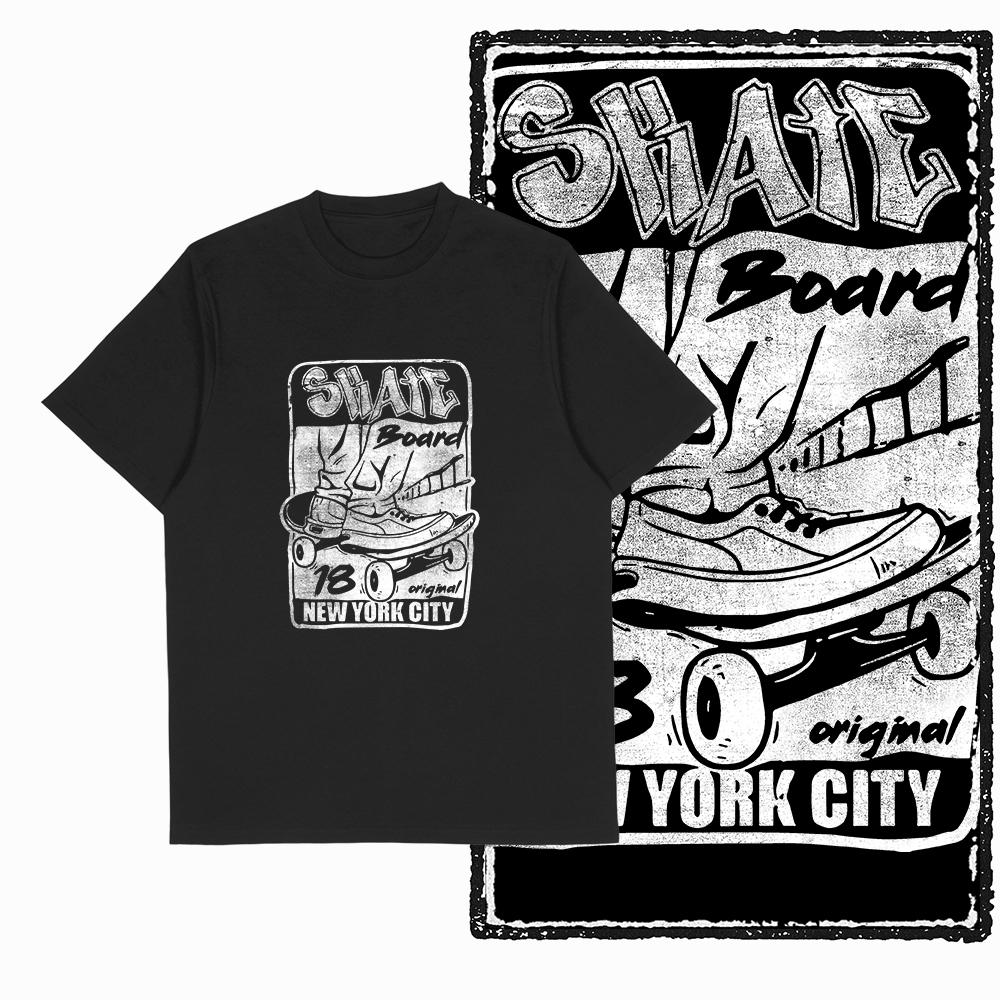 Coolmind YD скейтборд Хлопковая Эксклюзивная Графика Мужская футболка для мужчин хлопок Большой Размер скейт Крутая ЧЕРНАЯ мужская оригинальная футболка