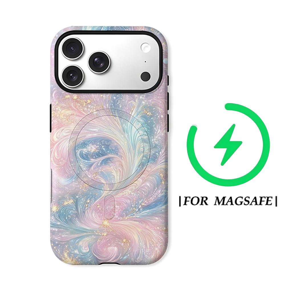 Пастельный чехол-водоворот «Галактика» для IPhone 17AIR 16E 16 15 14 13 12 11 17 Pro Max Plus Двухслойная задняя крышка