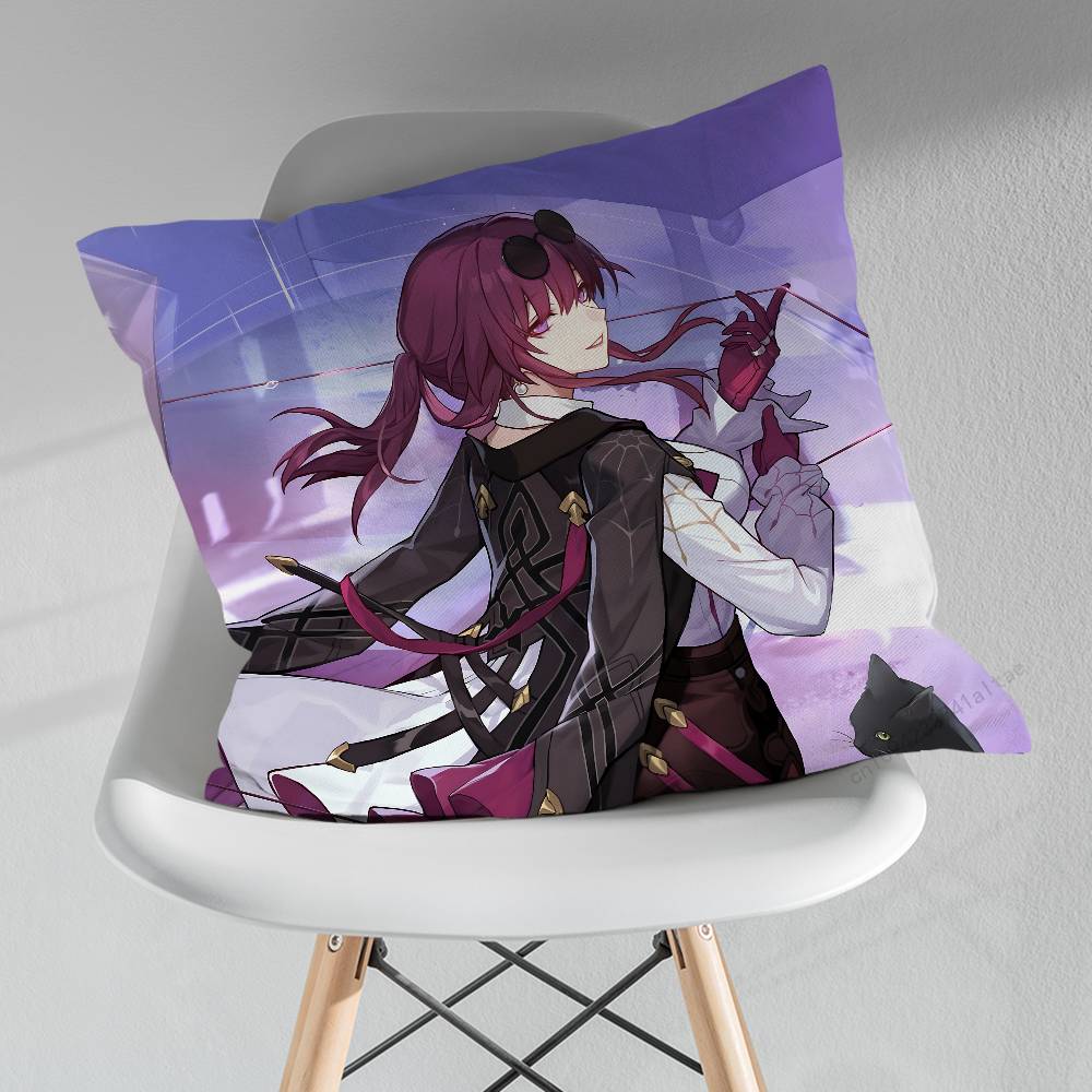 HHonkai Star Rail KKafka Various Sizes Square Pillow Case For Car Home Bedchamber Decor Birthday Gift
