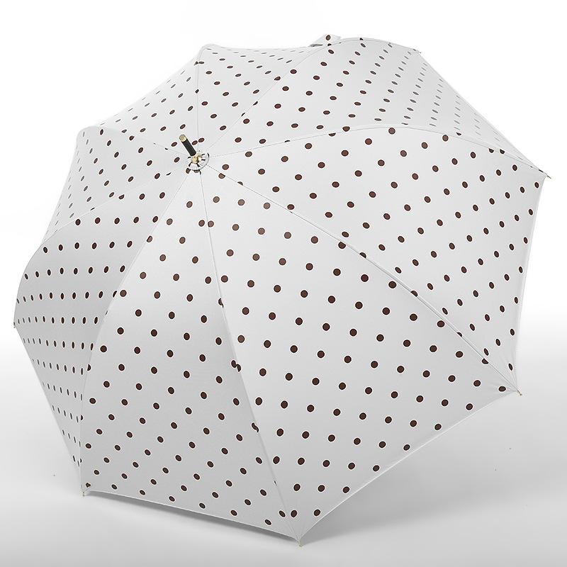 Японский маленький свежий 8-спицевый виниловый зонт-прямой трость, зонт с длинной ручкой, простой ретро-реклама